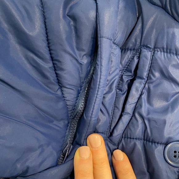 3 Pommes Boys Blue Puffer Winter Jacket Size 2 - Picture 4 of 6
